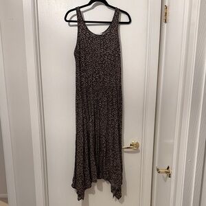 Carly Jean Los Angeles Brown Leopard Print Sleeveless Maxi Dress
